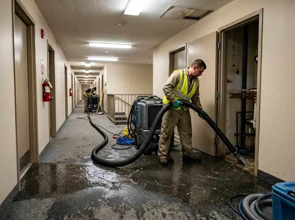 multi-unit-apartment-hallway-f-005 — frequently asked questions, Emergency Burst Pipe Water Extraction & Removal in Rainsvil…